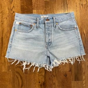 Madewell Light Wash Denim Shorts